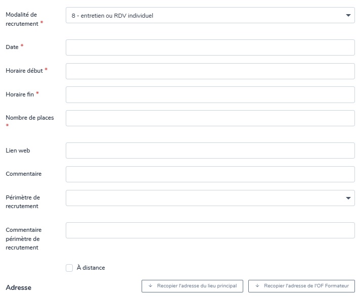 Formulaire rendez-vous individuel