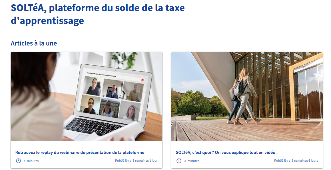 SOLTéA : la plateforme de répartition du solde de la taxe d’apprentissage