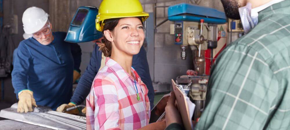 Femme en apprentissage