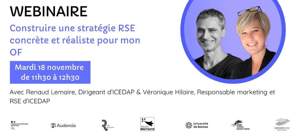 Webinaire stratégie RSE pour les organismes de formation