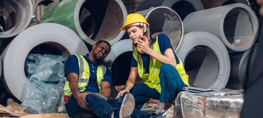 Accident du travail sur un chantier